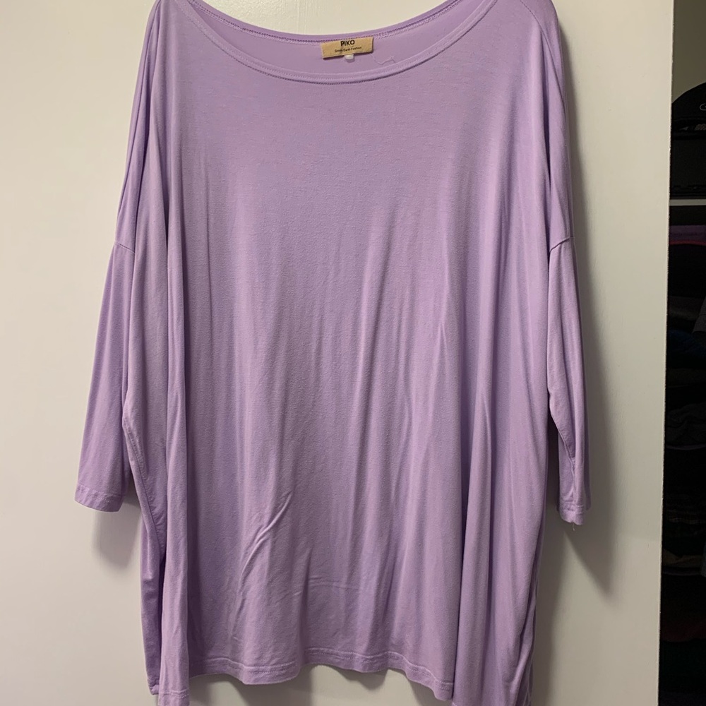 💜 Piko Lilac 3/4 Length Top! 💜